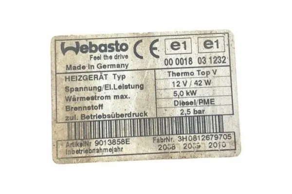 Webasto Heizung OEM 5N0815065B für VW Tiguan 2009 image 7