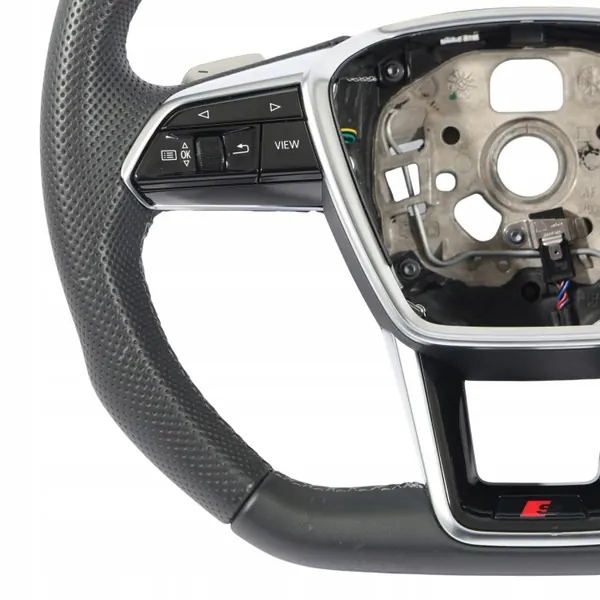 Volant Audi A6 C8 S-Line OEM 4K0419091BE Cuir Noir image 4