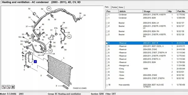 SAAB 9-3 (YS3F) Behållare 2004 12758273 image 4