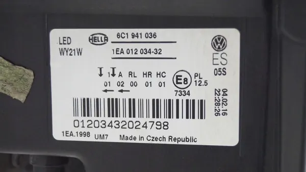 VW POLO 6C0 6C1 14-17 Farol Direito Full LED OEM image 5