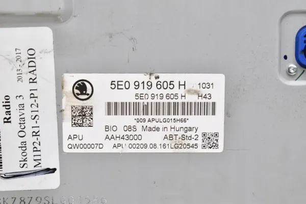 Radio Skoda OE OEM 5E0919605H pour Octavia 3 image 5