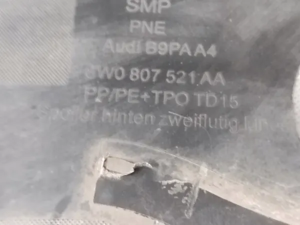 Parachoques trasero Audi A4 B9 Lift S-Line 8W0807521AA image 7
