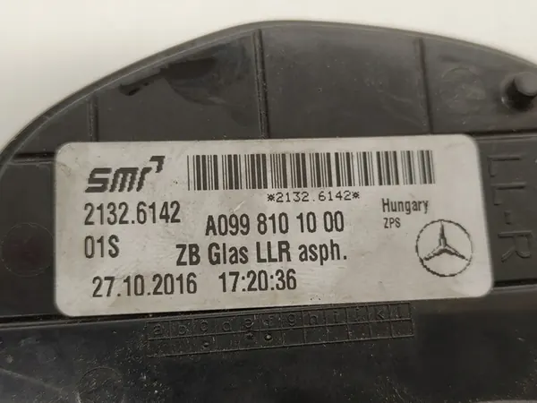 MERCEDES W205 W213 W222 Inserto Specchio Destro OEM A0998101000 image 4