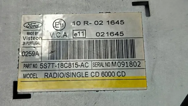 Radio OEM 5S7T-18C815-AC para Ford Focus MK2 image 5