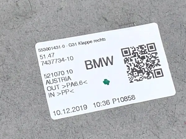 Panel Lateral Derecho Maletero OEM 7437918 BMW G31 image 4