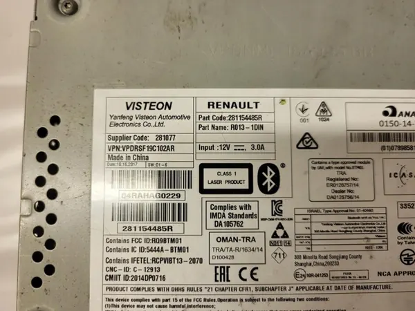 Radio CD Renault OE OEM 281154485R pour Movano III image 6