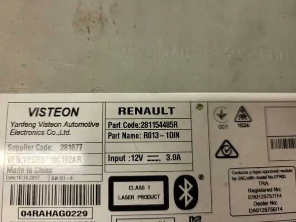 Radio CD Renault OE OEM 281154485R pour Movano III image 7