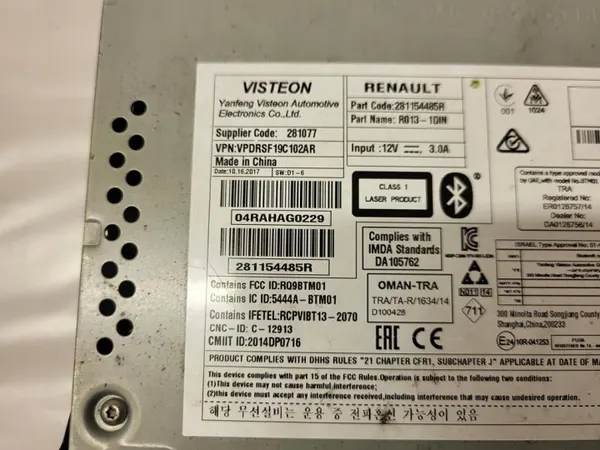 Radio CD Renault OE OEM 281154485R pour Movano III image 8