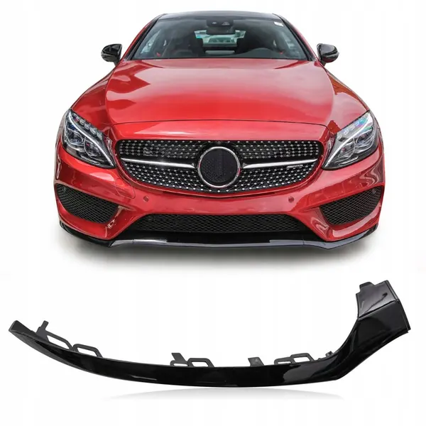 Listello paraurti anteriore destro Mercedes W205 C205 AMG 14-21 A2058852600 Nero image 2