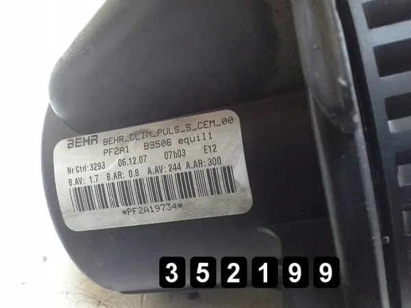Lämmityspuhallin OEM AM-352199 Citroen C4:lle image 2