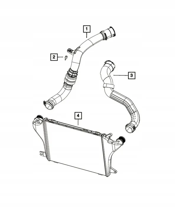 Tuyau Intercooler Jeep Wrangler JL 3.0 CRD OEM 68283404AF image 4