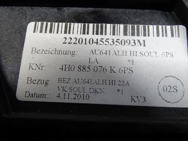 Tunnel-Armlehne hinten OEM 4H0885076K Audi A8 S8 D4 image 9