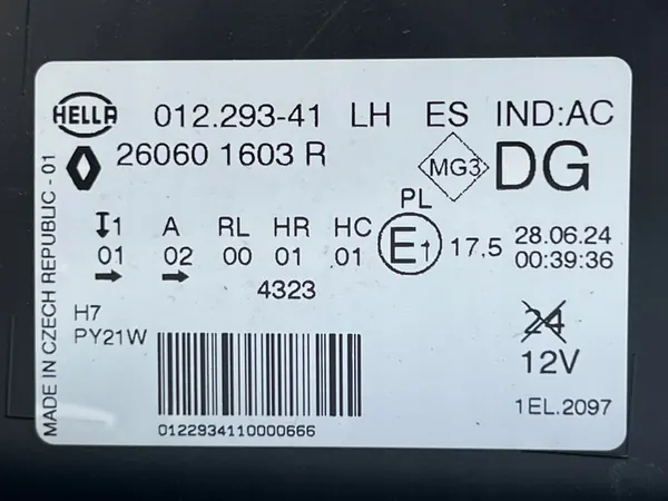 Vasen ajovalo Renault Scenic 4 IV 2016-2022 OEM 260601603R image 5