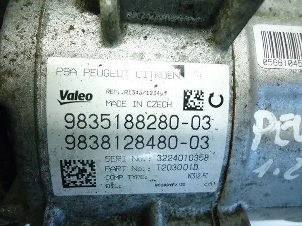 Compresor A/C CITROEN C3 PEUGEOT 1.2 THP 9835188280 image 3