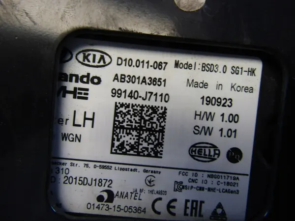 Sensor radar ACC Kia Ceed III OEM 99140J7110 esquerdo traseiro image 7