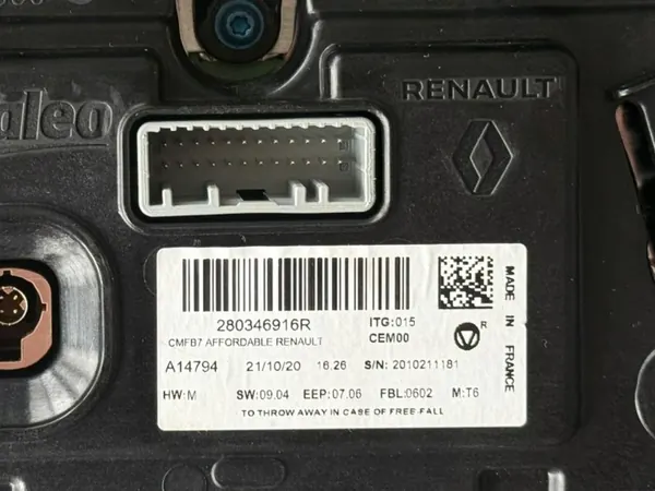 Radio Nav Display OEM 280346916R voor Renault Zoe 2020 image 5