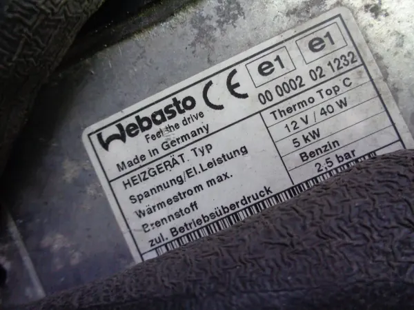 Webasto Thermo Top C Verwarming OEM 4E0265081K image 5