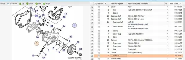 Olje pump Saab 9-3 Ver2 2009 image 7