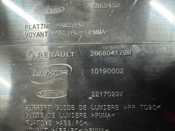 Lampe de Charge RENAULT ZOE II 266804179R image 3