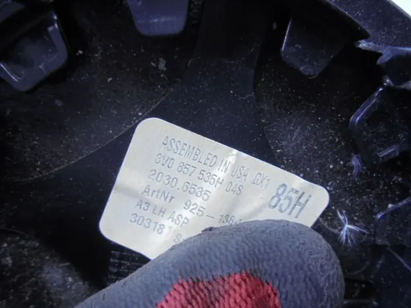 Insert Espelho Fotocromático Esquerdo OEM 8V0857535H Audi A3 8V image 5