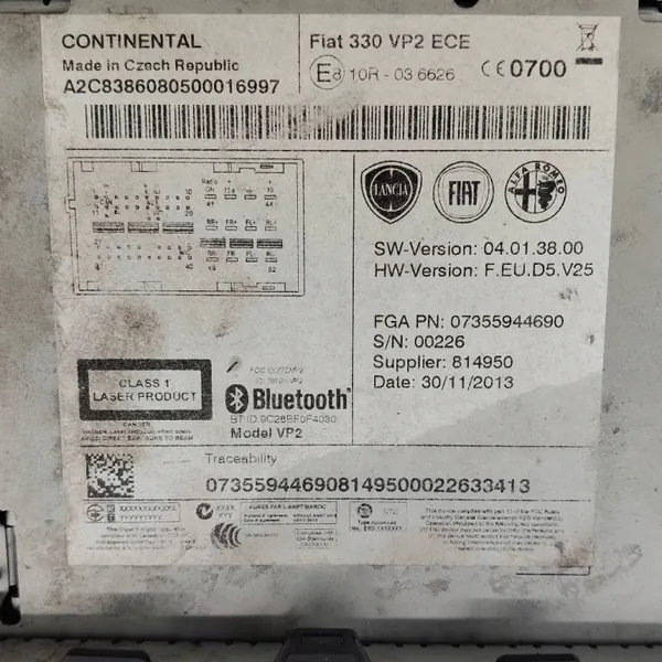 Radio Navigation Fiat 500L OEM A2C83860805 Occasion image 5
