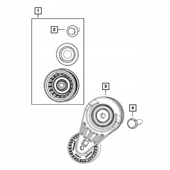 Jeep Wrangler JL 2.0L riemspanner OEM 4893759AB image 6