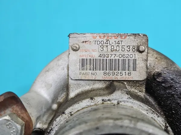 Turbocompresor Volvo S60 I 2.0 T 179CV OEM 49377-06201 image 3