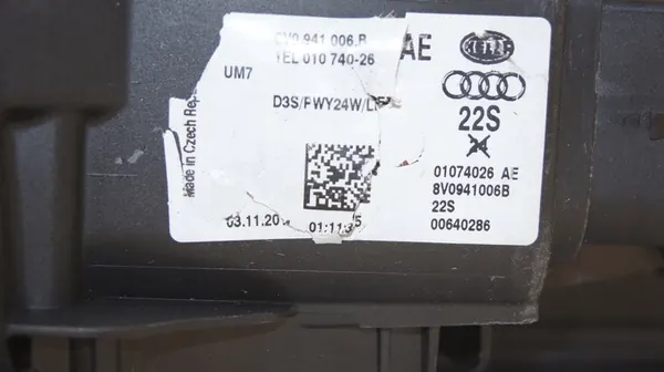 AUDI A3 8V LÁMPARA XENÓN DERECHA USA 8V0941006B image 2