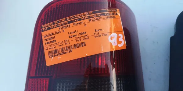 LÁMPARA TRASERA DERECHA PEUGEOT PARTNER 6351EE OEM image 4