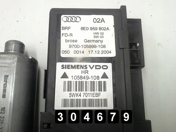 Audi Fensterheber OEM AM-304679 RHD Gebraucht image 3