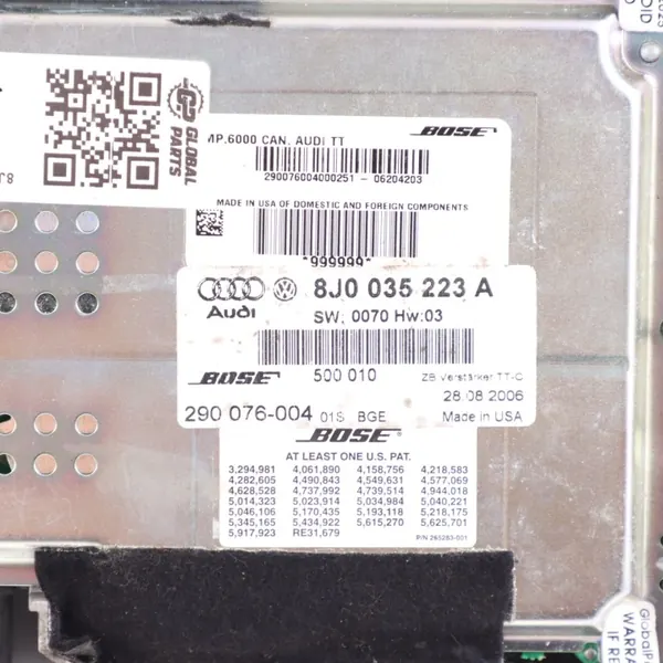 Audi A3 S3 8V Äänenvahvistin OEM 8J0035223A image 10