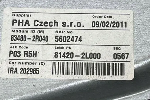 Elevador de vidro traseiro direito HYUNDAI I30 ESTATE 814202L000 image 2