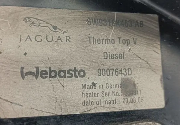 Aquecedor autônomo Webasto Jaguar XJ X358 2.7 TDV6 6W93-18K463-AB image 4