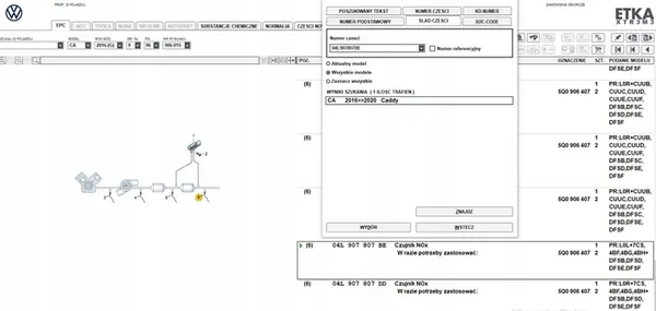 Sensor NOx Sonda Lambda VW 04L907807BE image 3