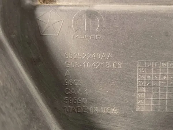 Chrysler Pacifica 2018 Radiator Mounting Panel Upper OEM image 5