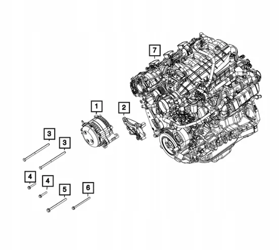 Generatorfäste OEM 5281455AA för Jeep image 3