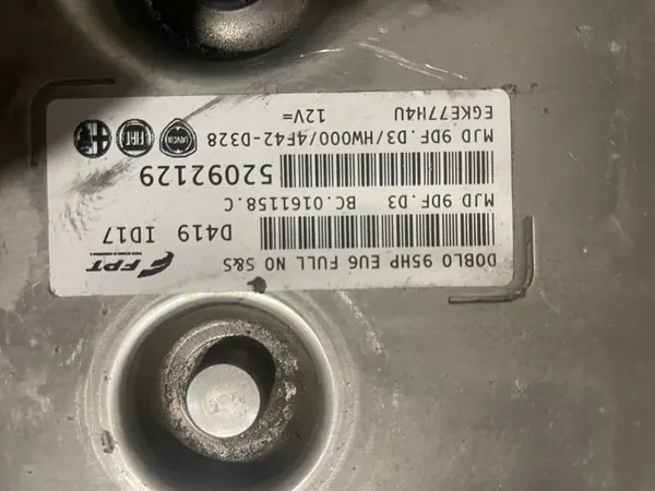 ECU FIAT DOBLO 1.3 52092129 MJD9DF.D3 image 2