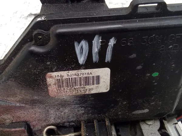 Skoda Roomster (5J) 2010 Rechte Vordertürschloss 5J1837016A image 3