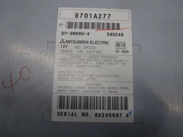 Rádio CD Mitsubishi Lancer VIII OEM 8701A277 image 8
