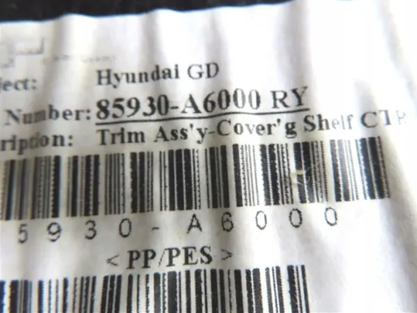 Estante de maletero Hyundai I30 II OEM 85930-A6000 Usado image 3