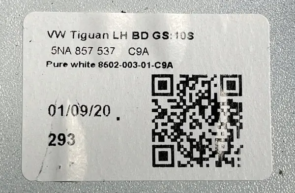 VW TIGUAN II 16- 5NA Vasemman Peilin Kotelo C9A 5NA857537 image 4