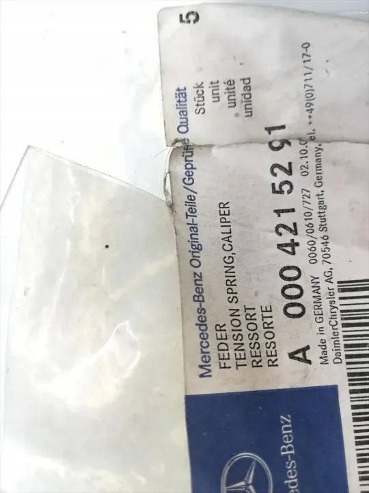 Ressort d'étrier de frein arrière Mercedes-Benz OEM A0004215291 image 5