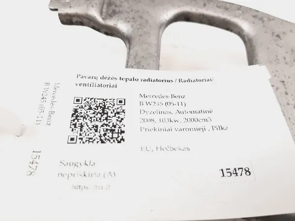 Mercedes-Benz OE A 169 500 02 00 Radiador de Óleo, Transmissão Automática image 2