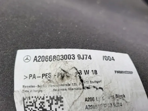 Tapis velours Mercedes W206 OEM W206 A2066809104 image 5