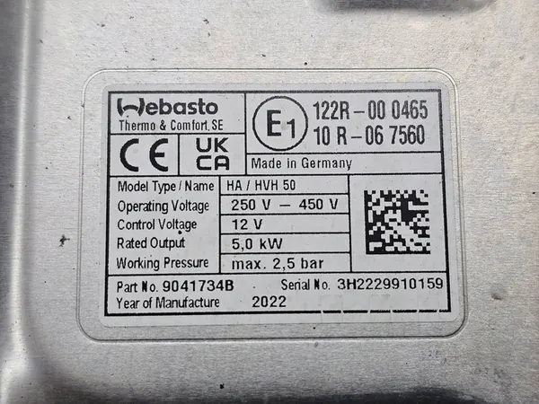 Webasto Electric Heating Module Volvo XC60 II V60 S60 9041734B image 8