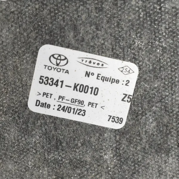 Isolation de capot Toyota OEM 53341K0010 et clips image 6