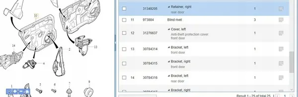 Elevador de Janela Traseira Porta Direita Volvo S60 II 2.0L OEM image 9