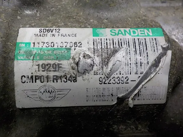 COMPRESSORE A/C MINI COOPER 9223392-03 SD6V12 image 2