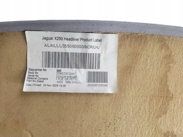 Jaguar XF X250 2009 Katto OEM 195033140 image 8