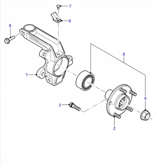 OEM 1S7W-3K171-AG Moyeu Avant Gauche Ford image 8